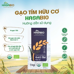 Gạo tím hữu cơ HASABIO 1kg
