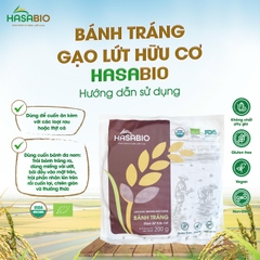 Bánh tráng gạo lứt hữu cơ HASABIO 200g