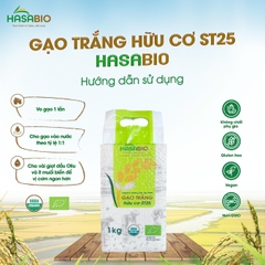 Gạo trắng hữu cơ ST25 HASABIO 1kg