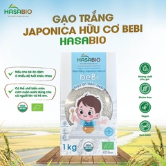 Gạo trắng Japonica hữu cơ beBi HasaBio 1 kg