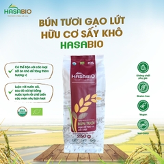 Bún tươi gạo lứt hữu cơ sấy khô HASABIO 250 g