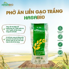 Phở ăn liền gạo trắng HASABIO 400G