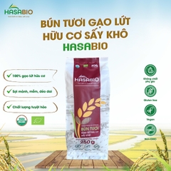 Bún tươi gạo lứt hữu cơ sấy khô HASABIO 250 g