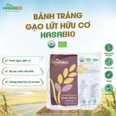 Bánh tráng gạo lứt hữu cơ HASABIO 200g