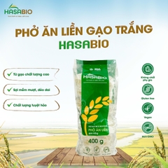 Phở ăn liền gạo trắng HASABIO 400G