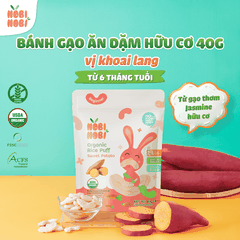 Thực phẩm bổ sung bánh gạo ăn dặm hữu cơ cho bé Nobi Nobi vị khoai lang 40g (Từ 6 tháng tuổi)