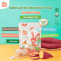 Thực phẩm bổ sung bánh gạo ăn dặm hữu cơ cho bé Nobi Nobi vị khoai lang 40g (Từ 6 tháng tuổi)