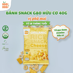 Thực phẩm bổ sung bánh snack gạo hữu cơ Nobi Nobi vị phô mai 40g