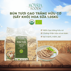 Bún tươi gạo trắng hữu cơ (sấy khô) Hoa Sữa túi 1.05kg (70g x 15)
