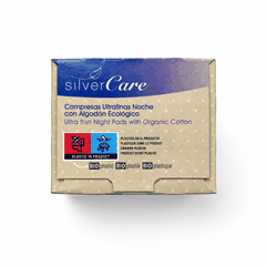 Băng vệ sinh hữu cơ siêu mỏng có cánh ban đêm Silvercare 10 miếng