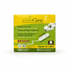 Tampon hữu cơ 2 giọt Silvercare Regular 18 miếng