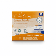Tampon hữu cơ 4 giọt Silvercare Super Plus 15 miếng