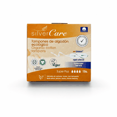 Tampon hữu cơ 4 giọt Silvercare Super Plus 15 miếng