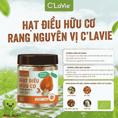 Hạt điều hữu cơ rang nguyên vị C'LaVie 200g