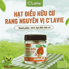 Hạt điều hữu cơ rang nguyên vị C'LaVie 200g