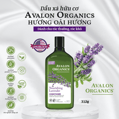 Dầu xả hữu cơ Avalon Organics hương oải hương dành cho tóc mỏng 312g