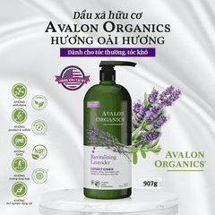 Dầu xả hữu cơ Avalon Organics hương oải hương dành cho tóc mỏng 907g