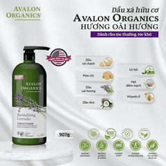 Dầu xả hữu cơ Avalon Organics hương oải hương dành cho tóc mỏng 907g