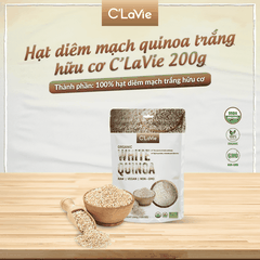 Hạt diêm mạch quinoa trắng hữu cơ C’LaVie 200g