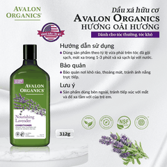 Dầu xả hữu cơ Avalon Organics hương oải hương dành cho tóc mỏng 312g