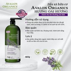 Dầu xả hữu cơ Avalon Organics hương oải hương dành cho tóc mỏng 907g