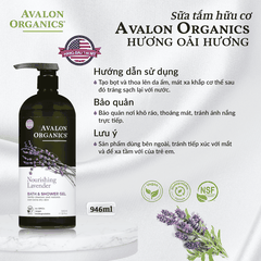 Sữa tắm hữu cơ Avalon Organics hương oải hương 946ml