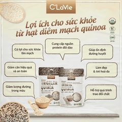 Hạt diêm mạch quinoa trắng hữu cơ C’LaVie 200g