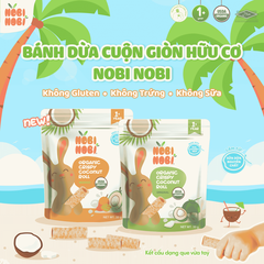 Bánh dừa cuộn giòn hữu cơ Nobi Nobi vị truyền thống 35g