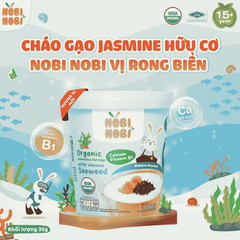 Cháo gạo Jasmine hữu cơ Nobi Nobi vị rong biển 35g