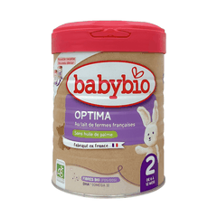 Sữa bò hữu cơ Babybio số 2 dòng Optima bổ sung lợi khuẩn 800g (6 - 12 tháng)