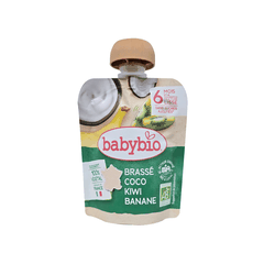 Sữa chua dừa hữu cơ cho bé vị chuối, kiwi Babybio 85g (≥ 6 tháng)