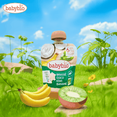 Sữa chua dừa hữu cơ cho bé vị chuối, kiwi Babybio 85g (≥ 6 tháng)