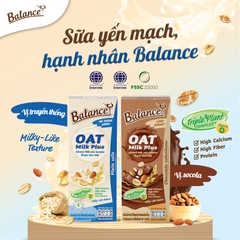 Sữa yến mạch, hạnh nhân Balance vị socola 180ml