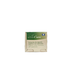 Tampon hữu cơ 3 giọt có cần đẩy Silvercare Super 14 miếng