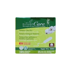 Tampon hữu cơ 3 giọt Silvercare Super 18 miếng