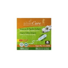 Tampon hữu cơ 4 giọt Silvercare Super Plus 15 miếng