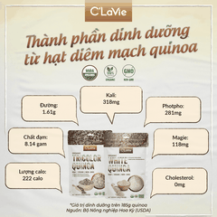 Hạt diêm mạch quinoa 3 màu hữu cơ C’LaVie 200g