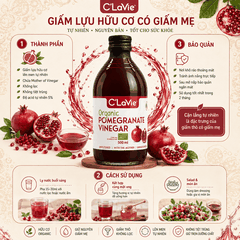 Giấm Lựu Hữu Cơ C’LaVie 500ml