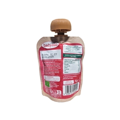 Trái cây nghiền hữu cơ cho bé vị dâu, táo, vani Babybio 90g (≥ 6 tháng)