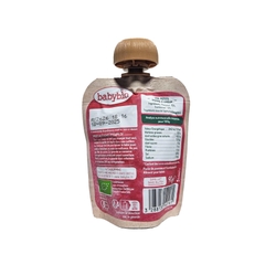 Trái cây nghiền hữu cơ cho bé vị táo, mâm xôi Babybio 90g (≥ 6 tháng)