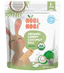Bánh dừa cuộn giòn hữu cơ Nobi Nobi vị truyền thống 35g