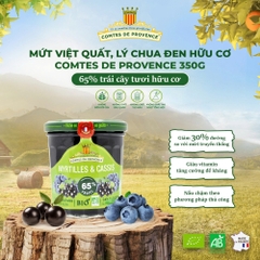 Mứt việt quất, lý chua đen hữu cơ Comtes de Provence 350g