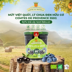 Mứt việt quất, lý chua đen hữu cơ Comtes de Provence 350g