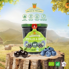 Mứt việt quất, lý chua đen hữu cơ Comtes de Provence 350g