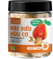 Hạt điều hữu cơ rang nguyên vị C'LaVie 200g