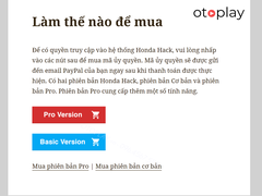 Bán mã cod Honda Hack Pro va Basic