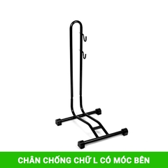 Chân chống xe đạp trong nhà chữ L có móc bên