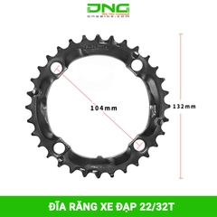 Đĩa răng xe đạp thép carbon 22/32T