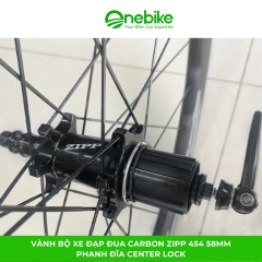 Vành bộ xe đạp đua Carbon ZIPP 454 58mm-Phanh đĩa Center lock
