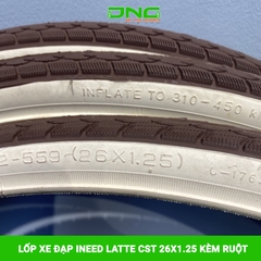 Lốp xe đạp INEED LATTE CST 24/26x1.25 kèm ruột